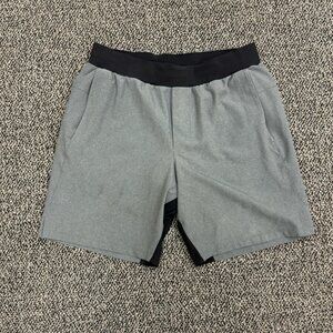 Lululemon Mens Grey License to Train lined shorts Size Large
